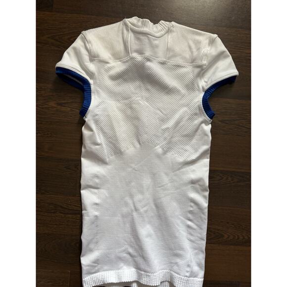 Adidas Primeknit Football Jersey Mens Medium Blue White Stretch Tech A1 DQ3463 - Picture 2 of 4